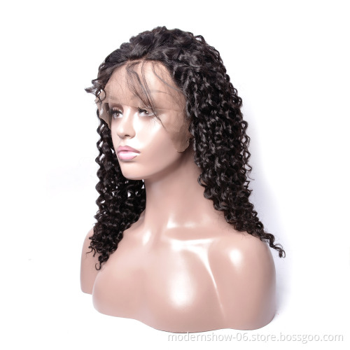 Top quality brazilian human hair full lace wig 180% density hair cuticle aligned hair for black women